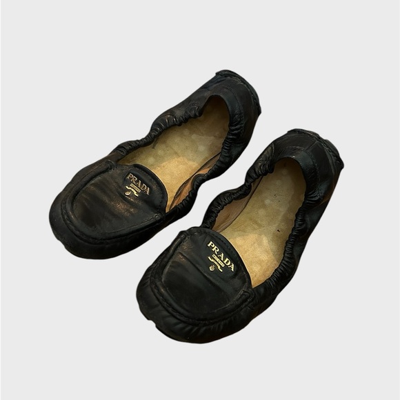 Prada Leather Slip On Loafers - Picture 1 of 7